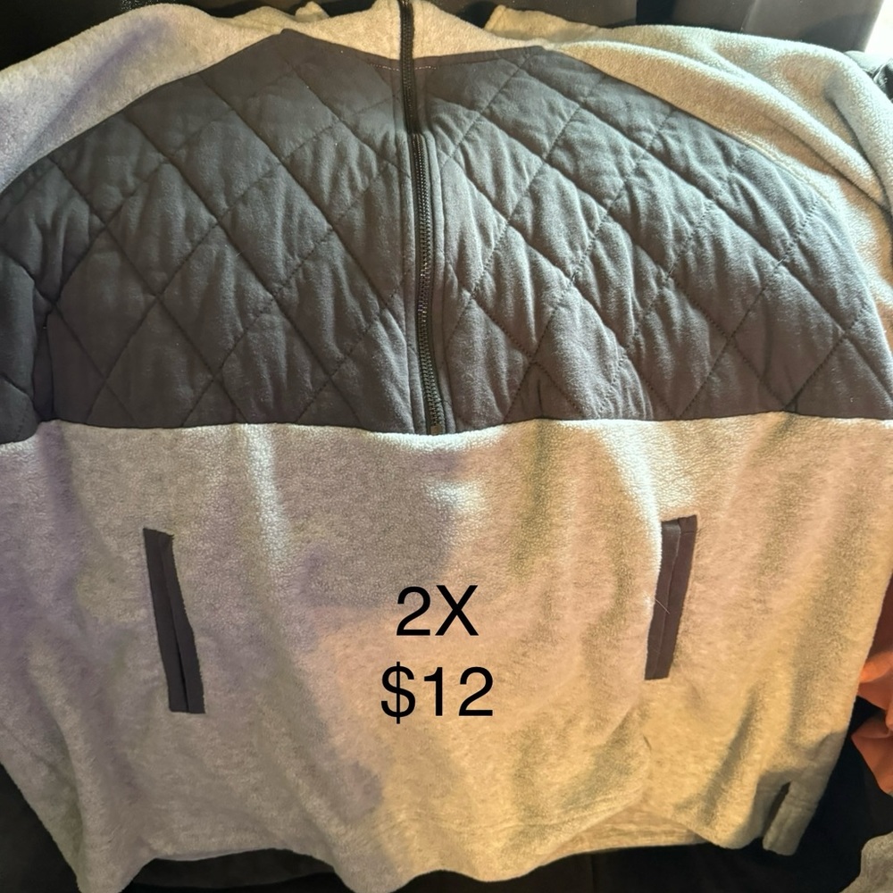 Plus size fleece quarter zip